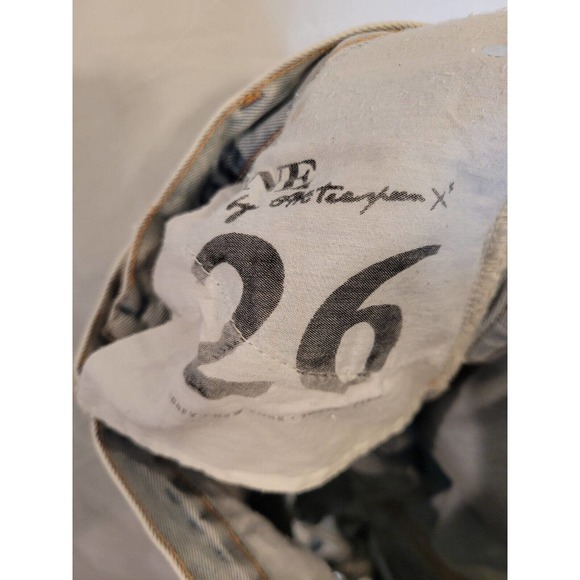 One Teaspoon Super Baggies Low Waist Tapered Leg Light Wash Distressed Size 26 - Picture 5 of 6